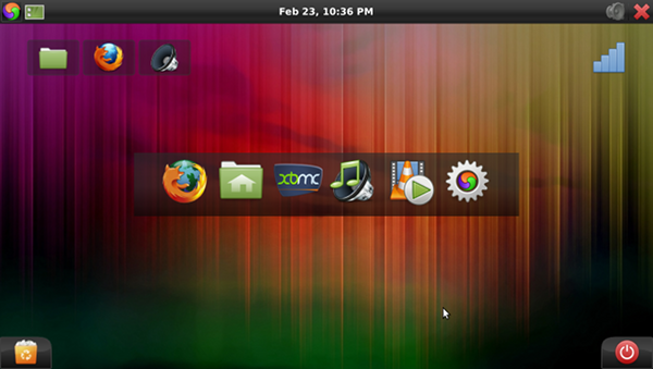The Element OS desktop showing icons of running applications